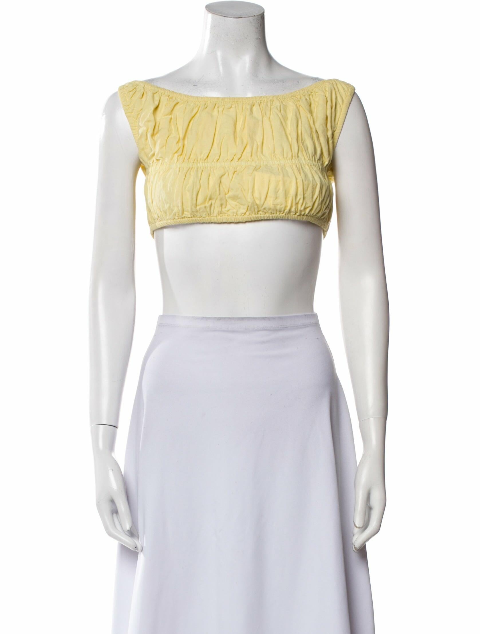 Gimaguas Bateau Neckline Short Sleeve Crop Top