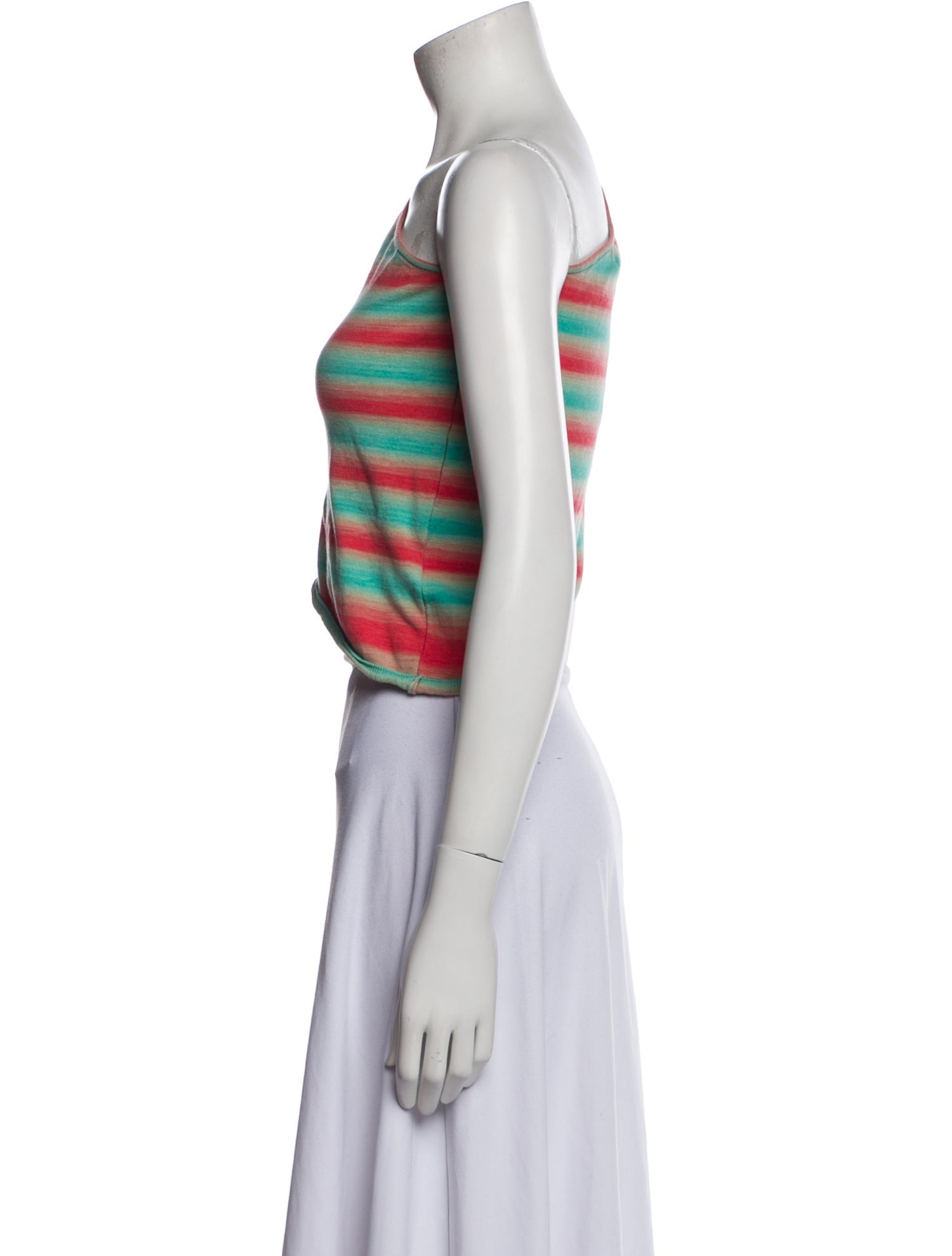 Gimaguas Striped One-Shoulder Crop Top