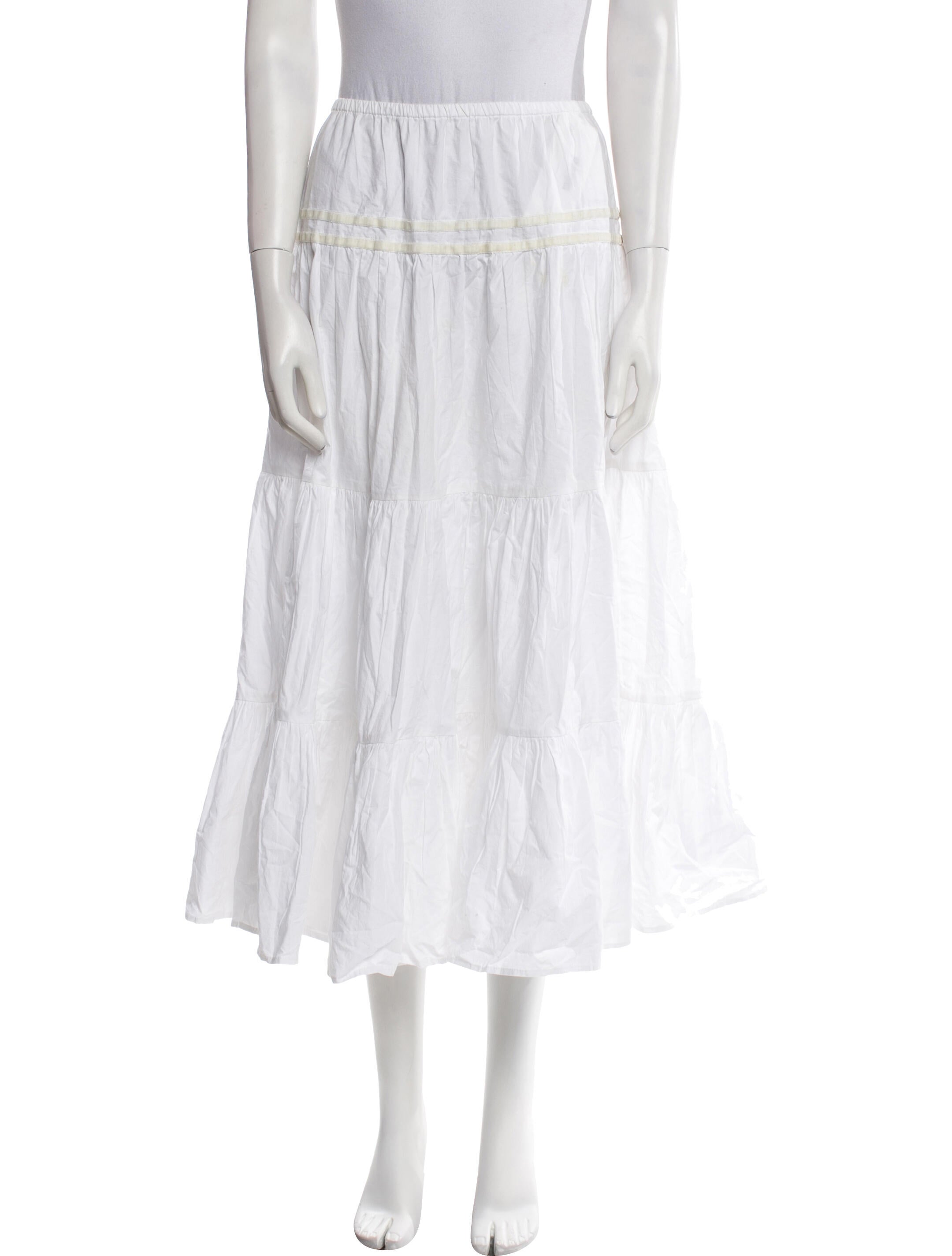 Gimaguas Ruffle Embellishment Midi Length Skirt