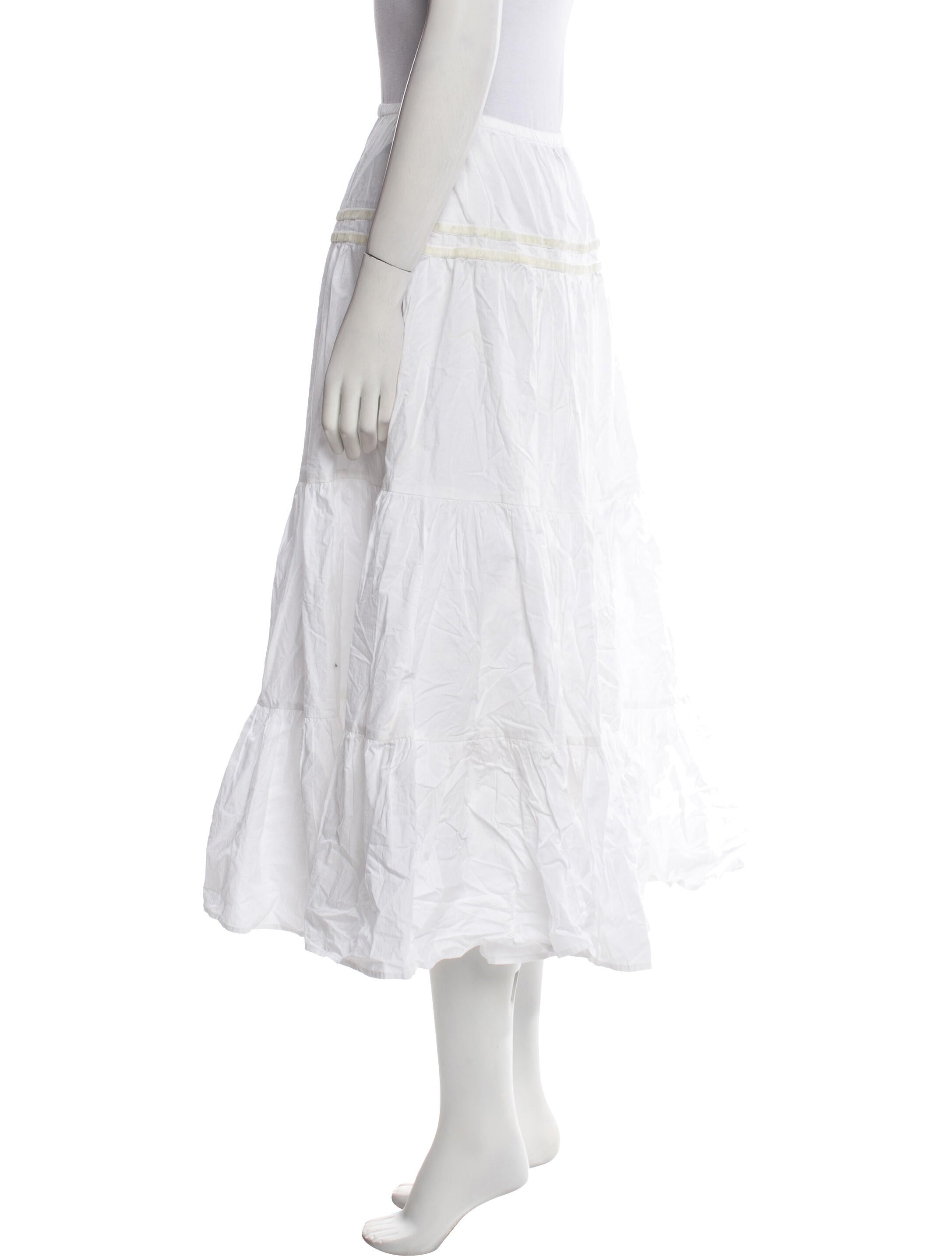 Gimaguas Ruffle Embellishment Midi Length Skirt