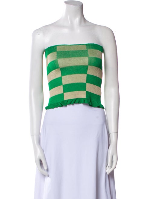 Gimaguas Striped Strapless Crop Top