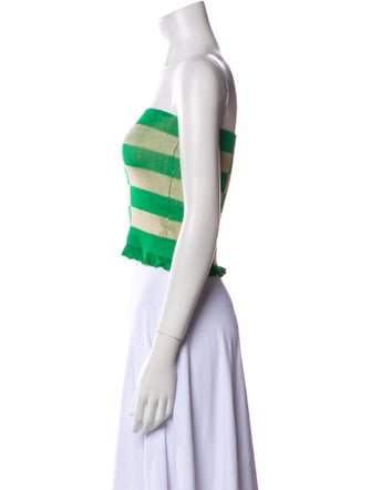 Gimaguas Striped Strapless Crop Top