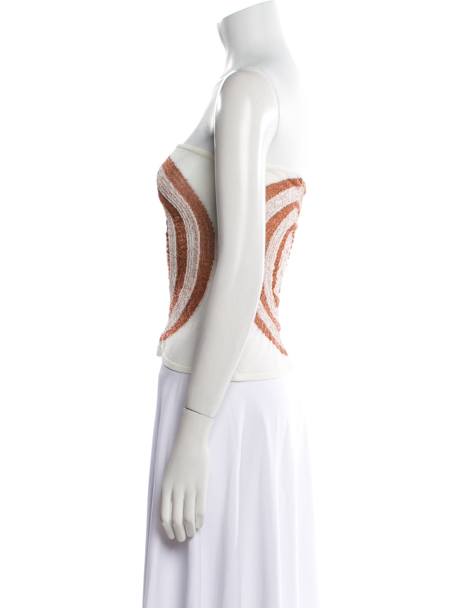 Gimaguas Graphic Print Strapless Crop Top