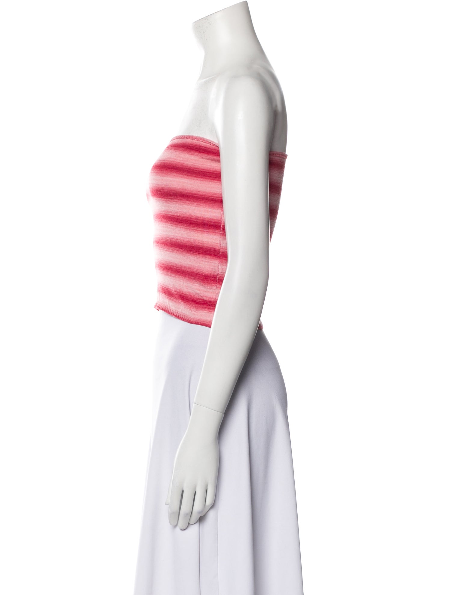 Gimaguas Striped Strapless Crop Top