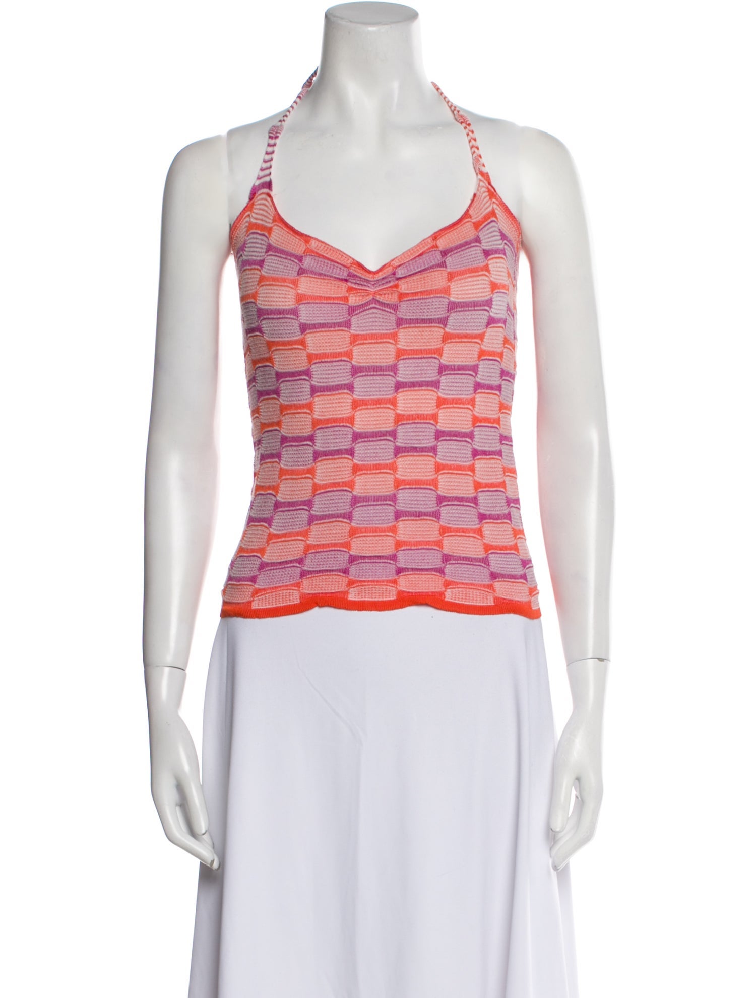 Gimaguas Striped Halterneck Crop Top