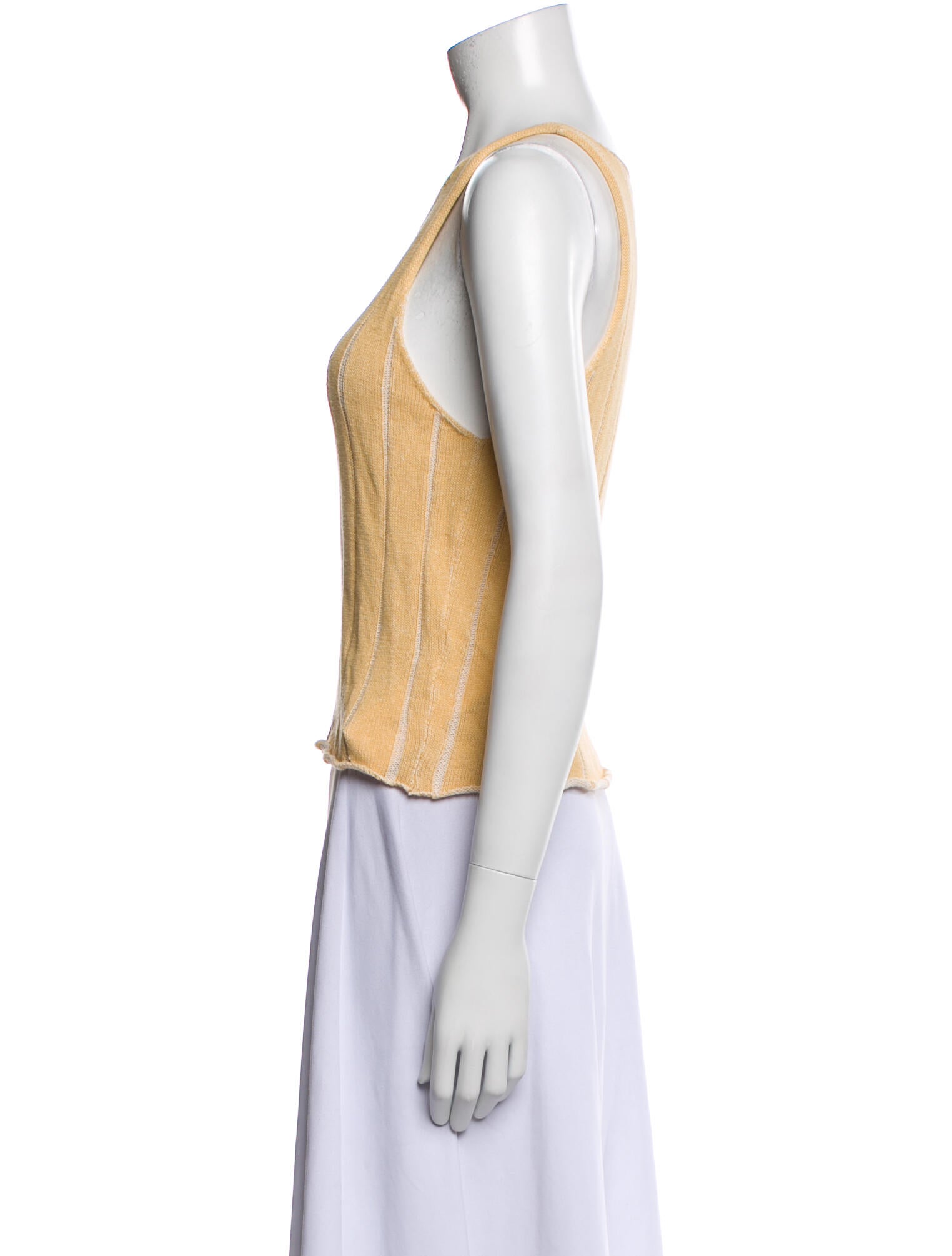 Gimaguas Striped Scoop Neck Crop Top