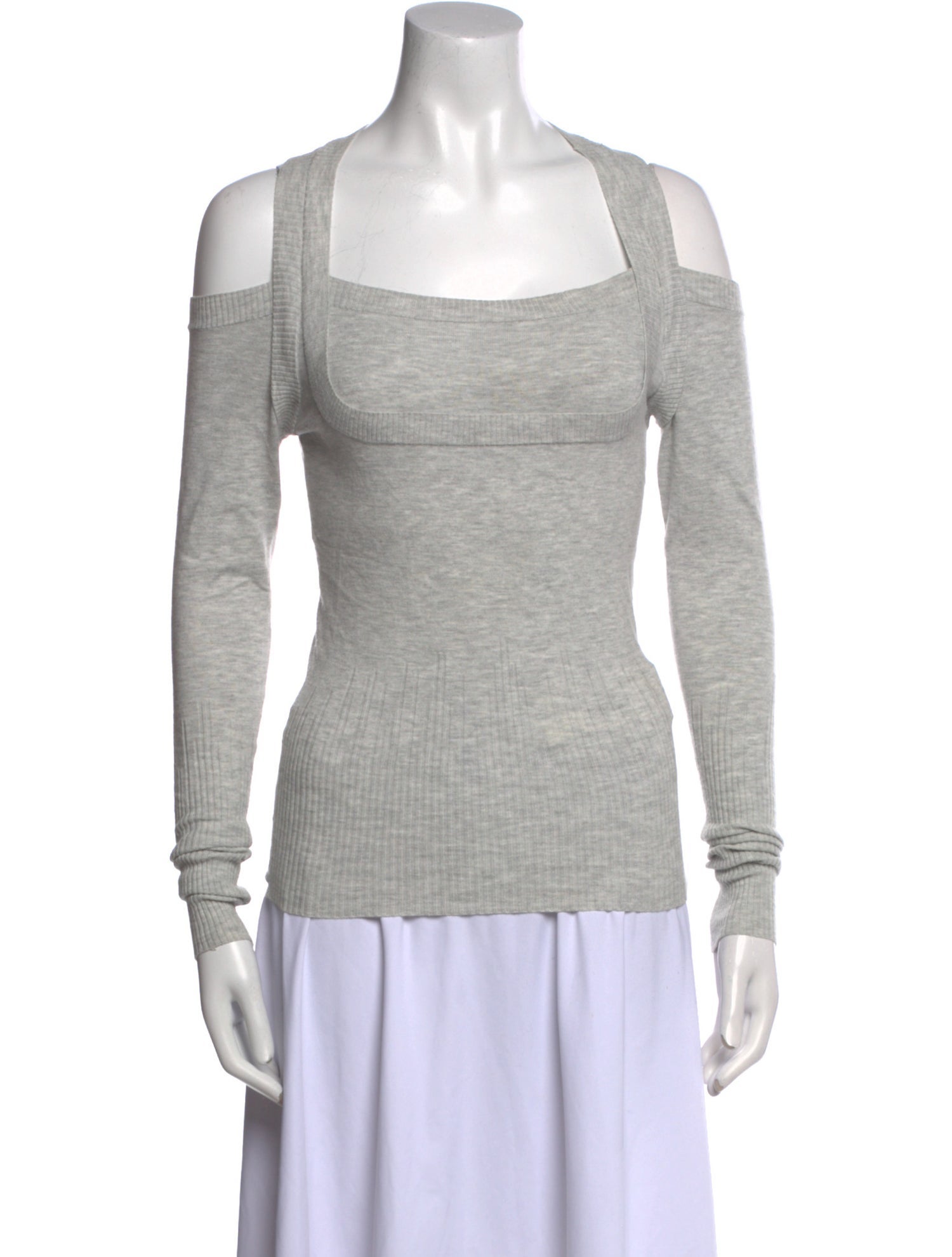 Gimaguas Square Neckline Long Sleeve Top