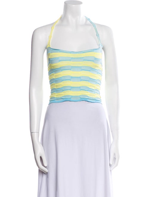 Gimaguas Striped Halterneck Crop Top