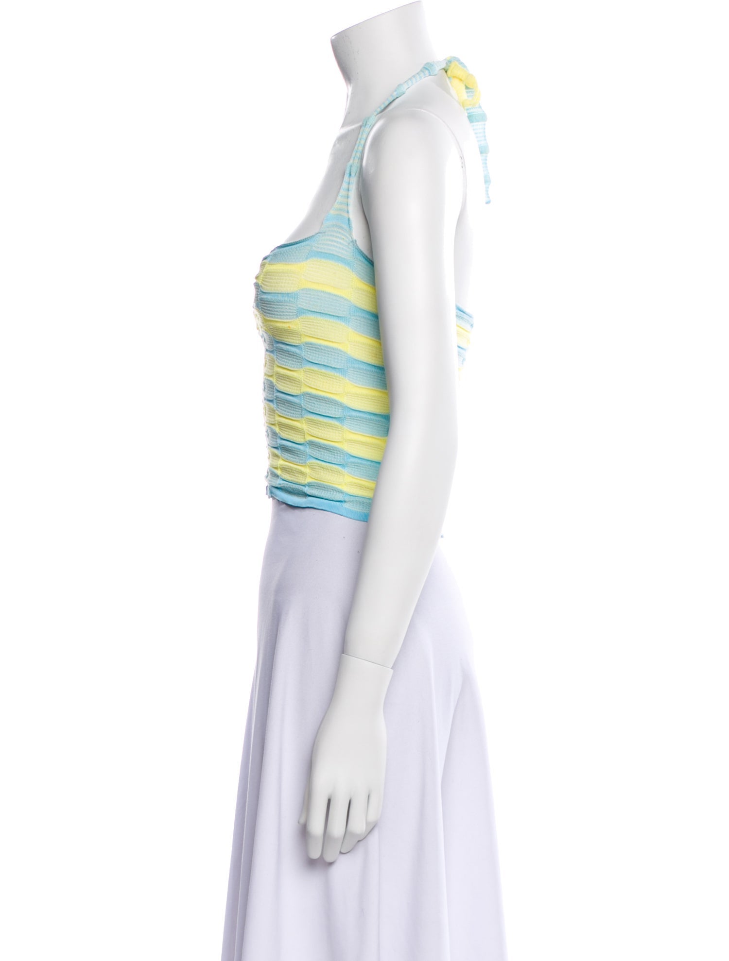 Gimaguas Striped Halterneck Crop Top