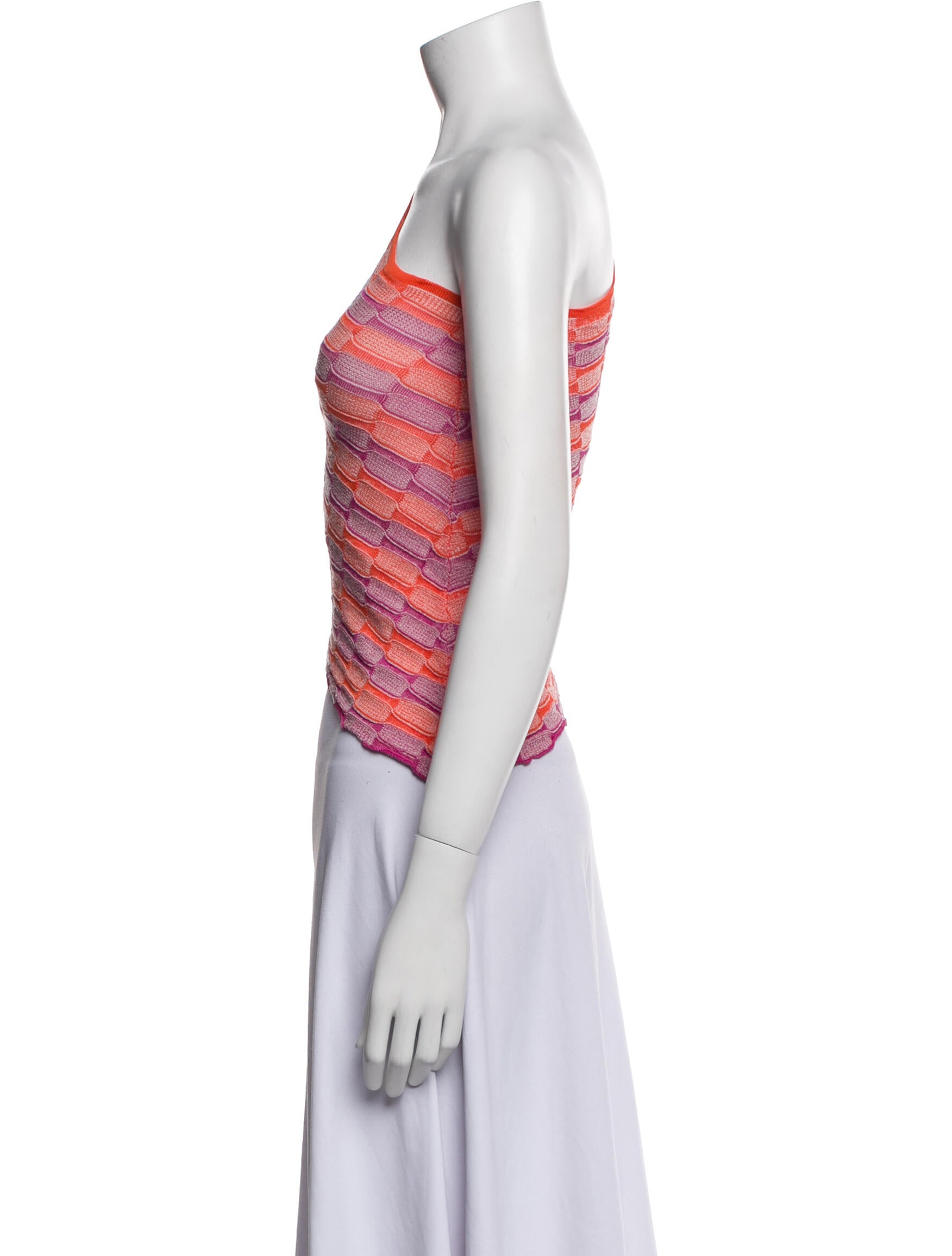 Gimaguas Striped One-Shoulder Crop Top