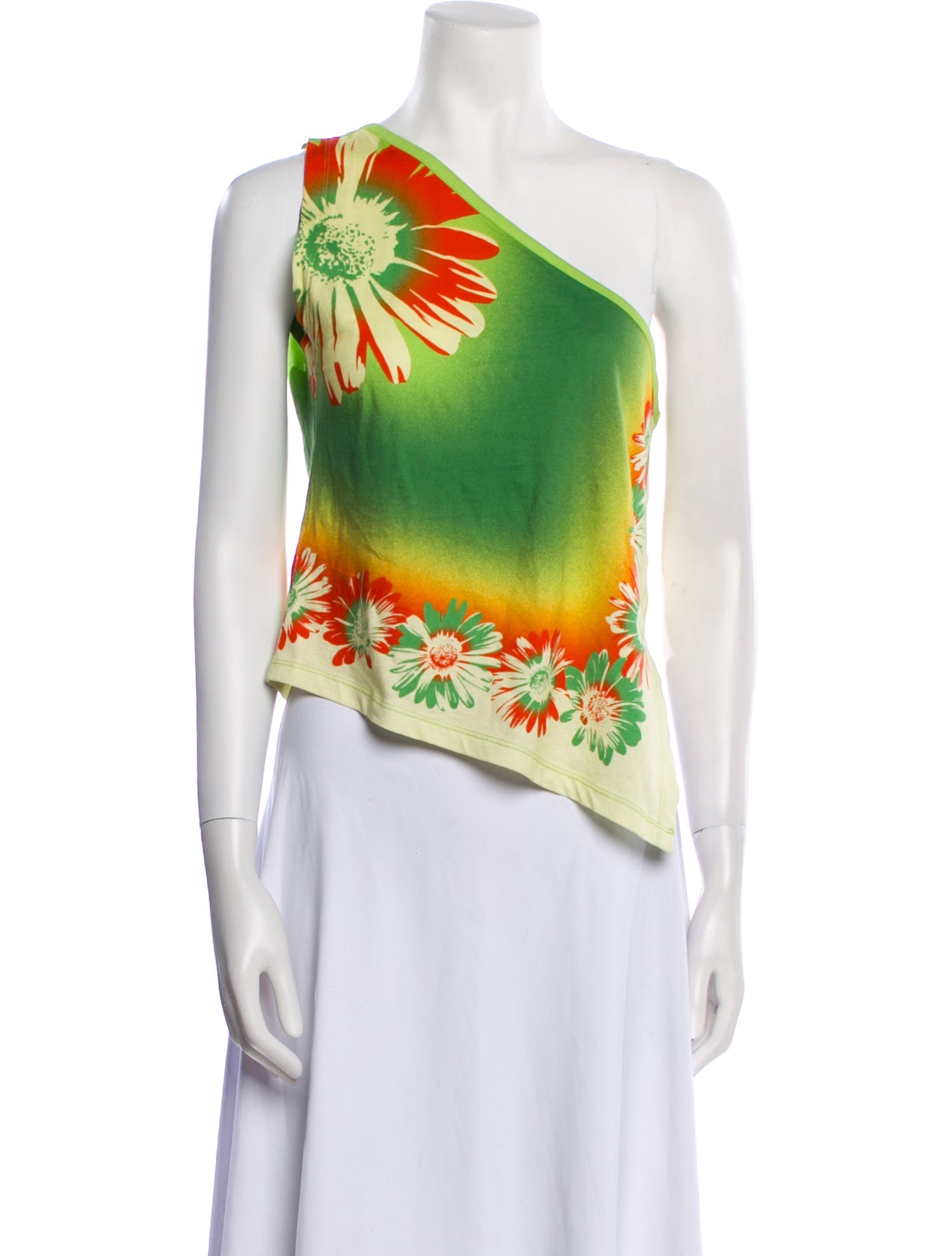 Gimaguas Floral Print One-Shoulder Top