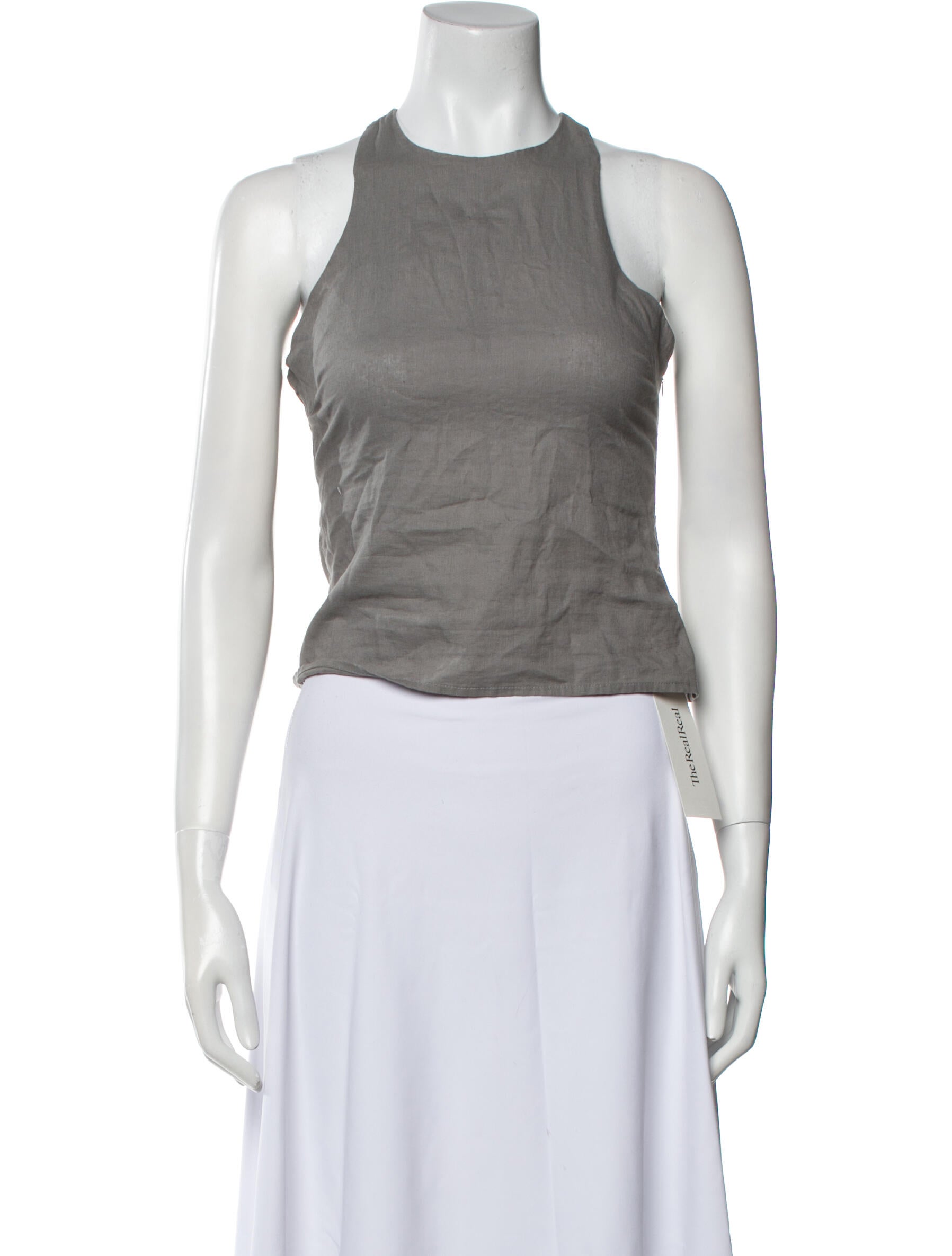 Gimaguas Crew Neck Sleeveless Crop Top