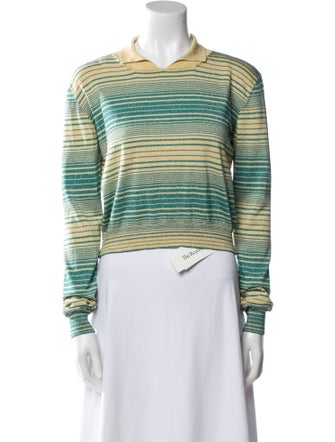 Gimaguas Striped Mock Neck Crop Top