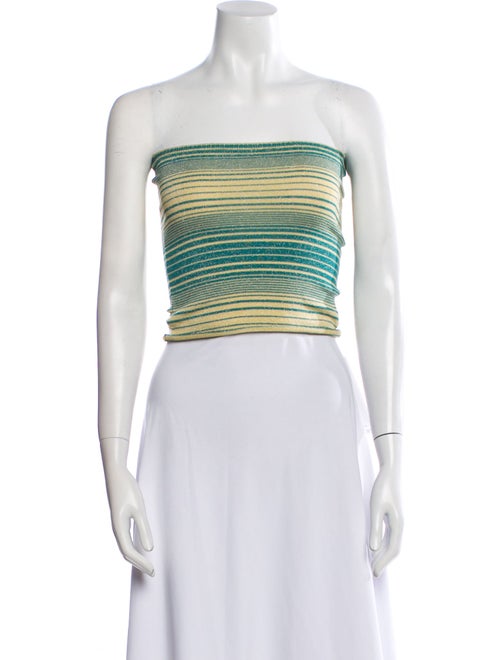 Gimaguas Striped Strapless Crop Top