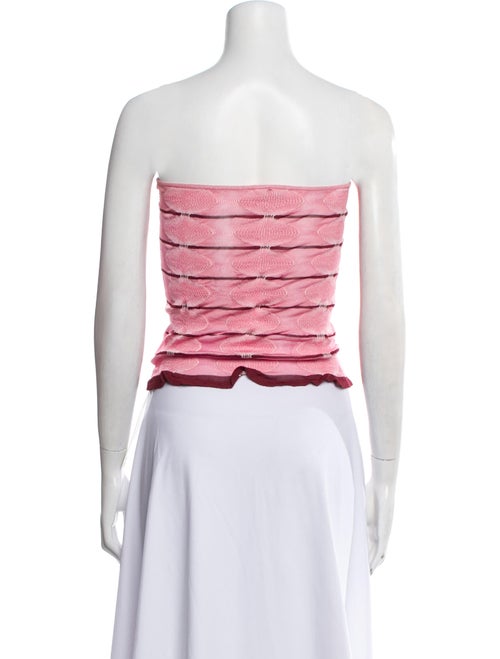 Gimaguas Striped Strapless Crop Top