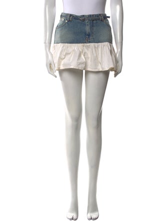 Gimaguas Colorblock Pattern Mini Skirt