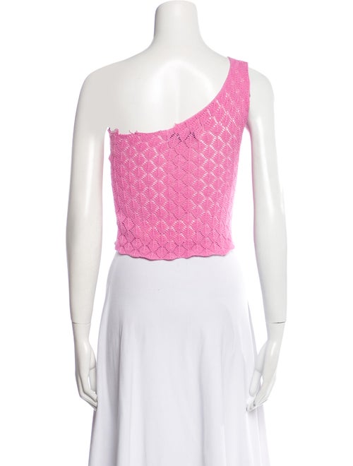 Gimaguas Patterned One-Shoulder Crop Top