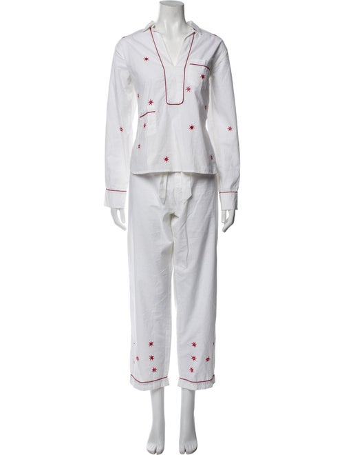 Gimaguas Patterned Eyelet Trim Pajamas