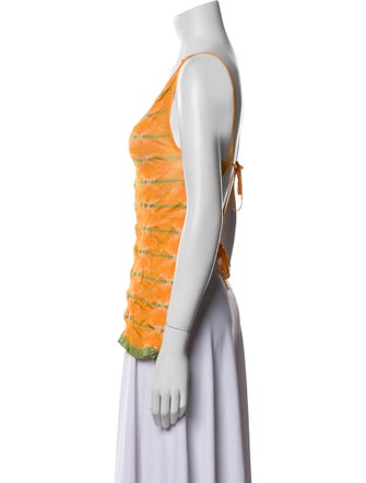 Gimaguas Printed Scoop Neck Top