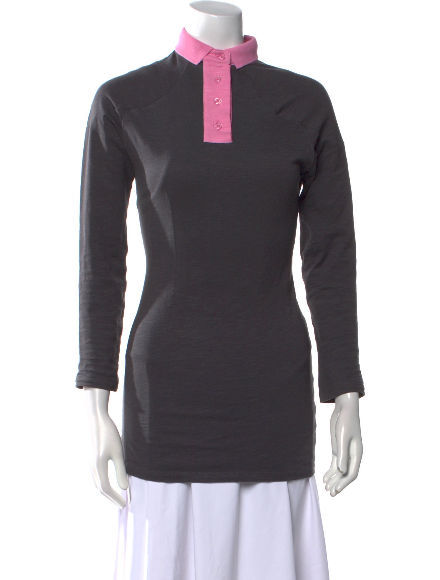 Gimaguas Mock Neck Three-Quarter Sleeve Polo