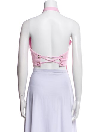 Gimaguas Halterneck Sleeveless Crop Top