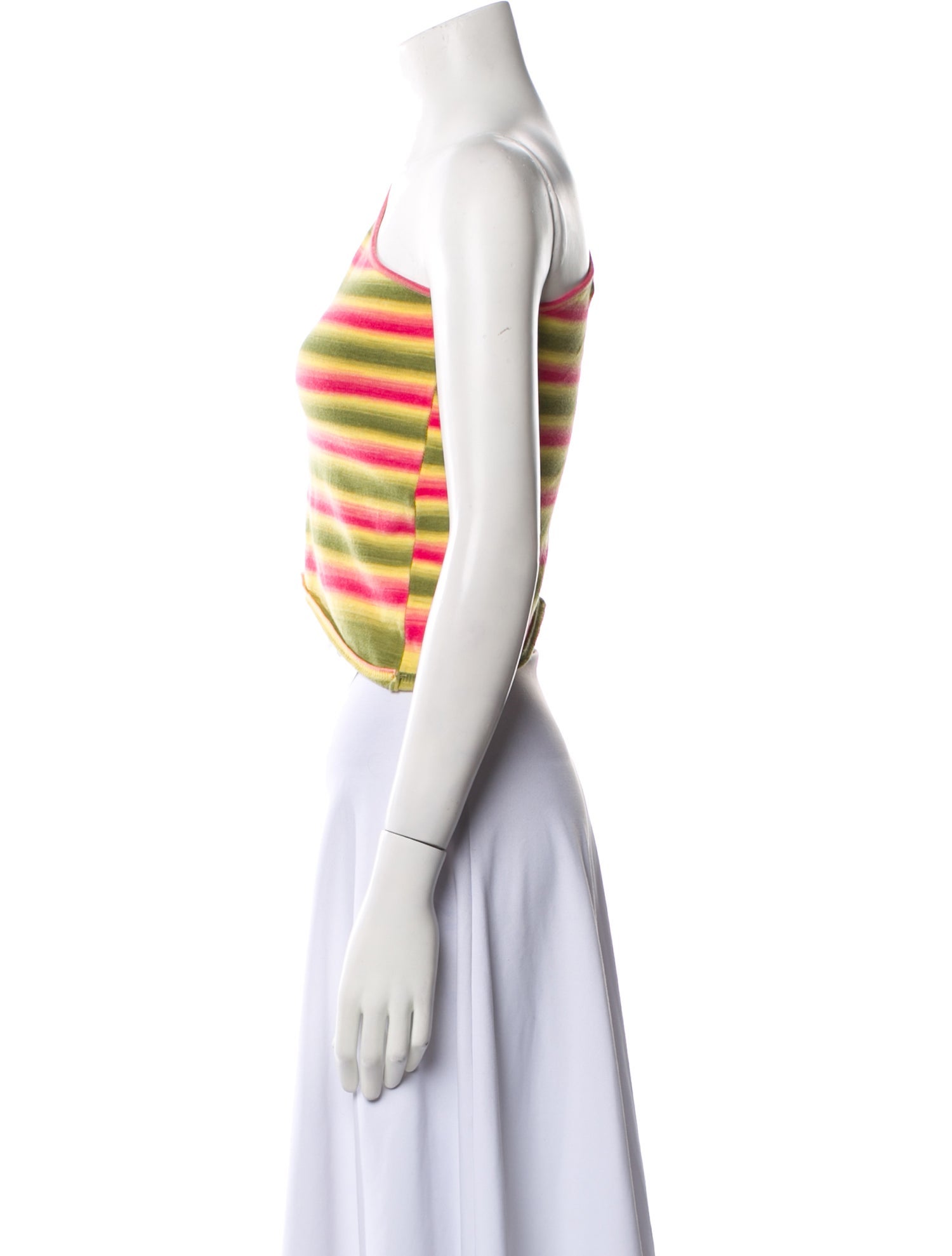 Gimaguas Striped One-Shoulder Crop Top