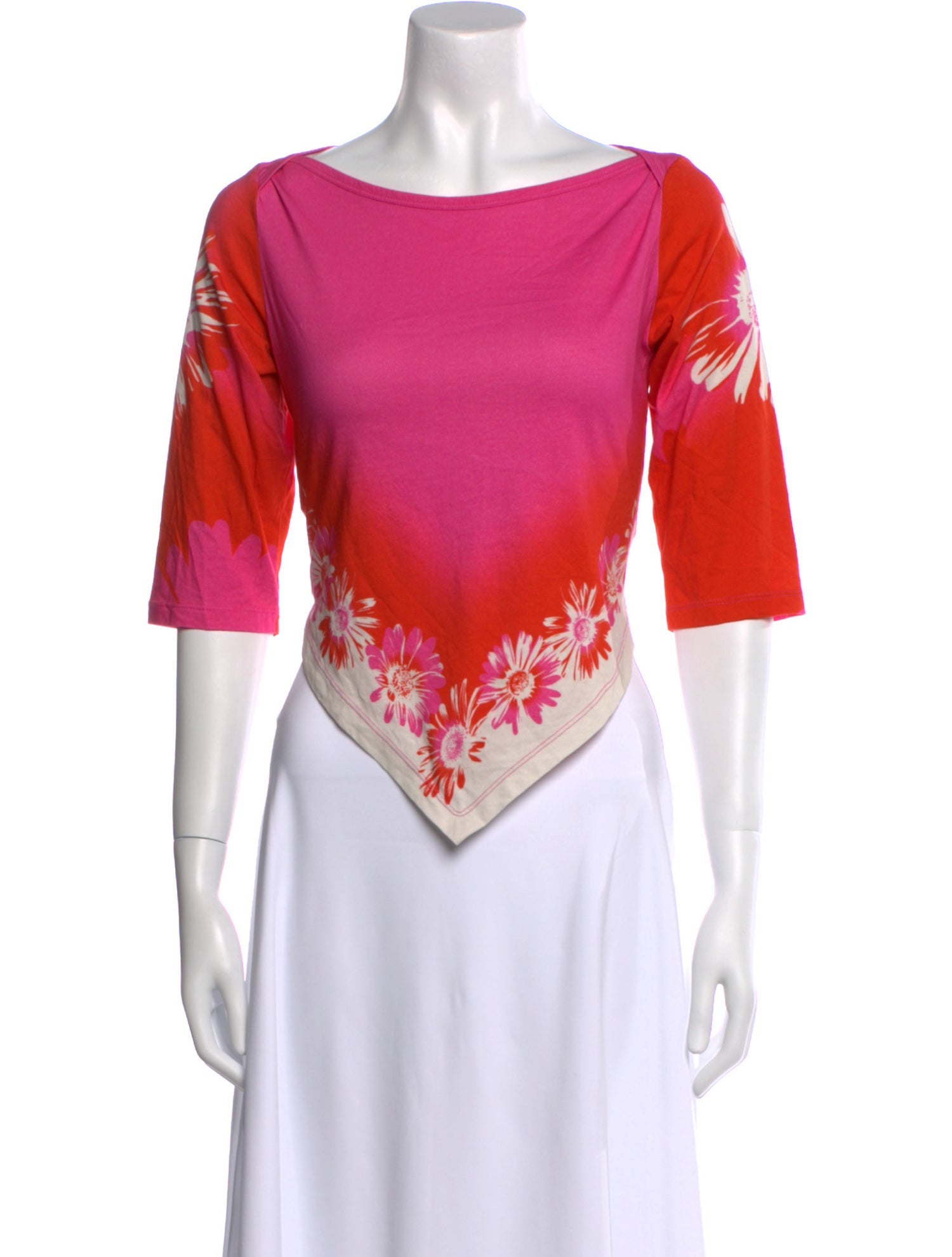 Gimaguas Printed Bateau Neckline T-Shirt