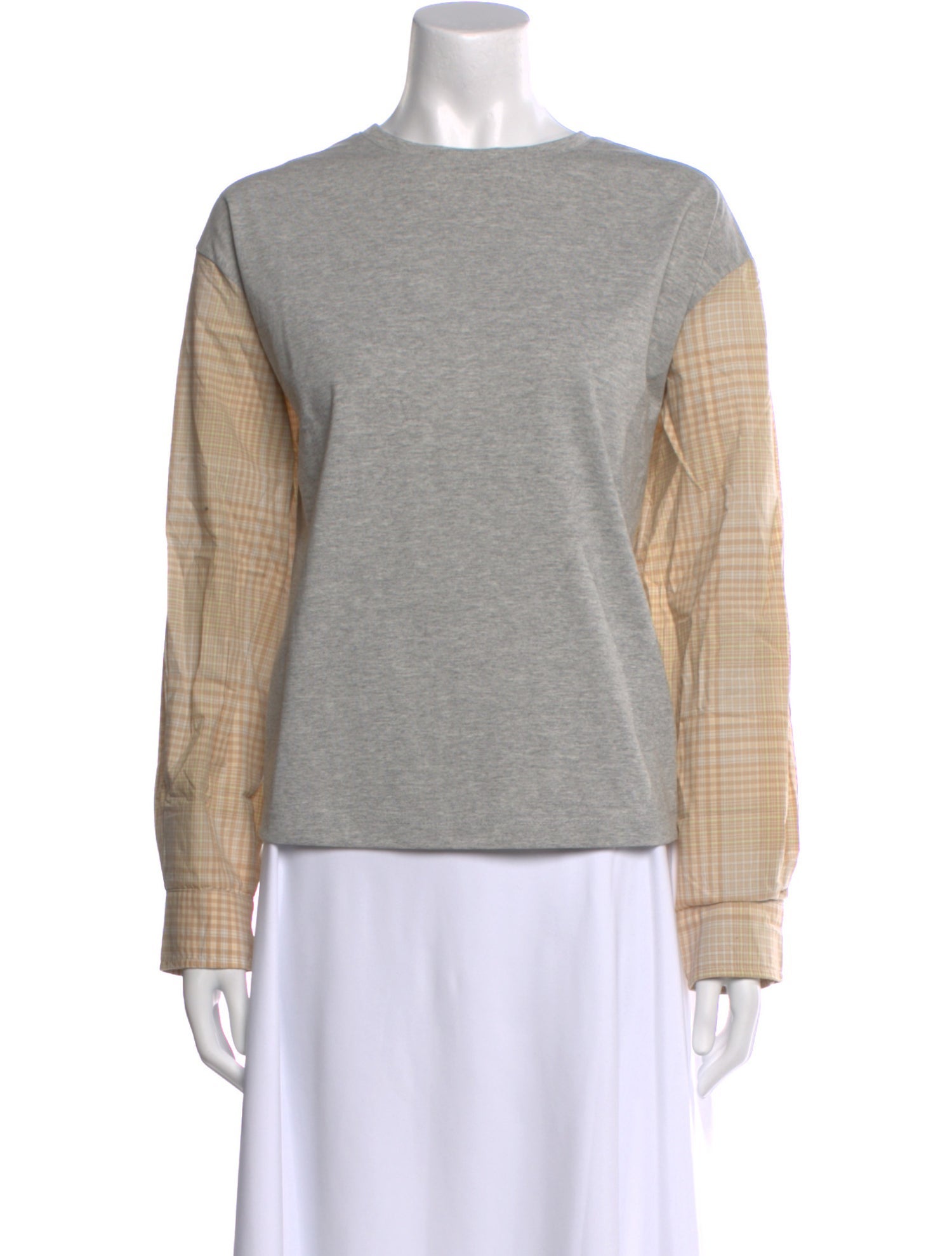 Gimaguas Plaid Print Crew Neck Sweatshirt