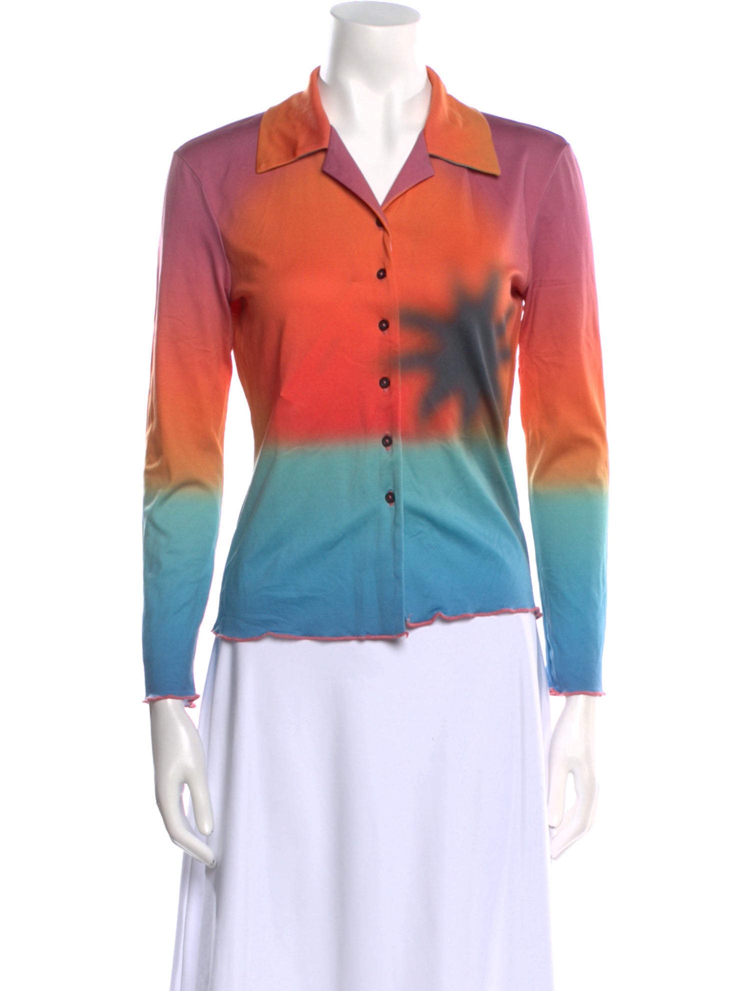 Gimaguas Printed Long Sleeve Polo