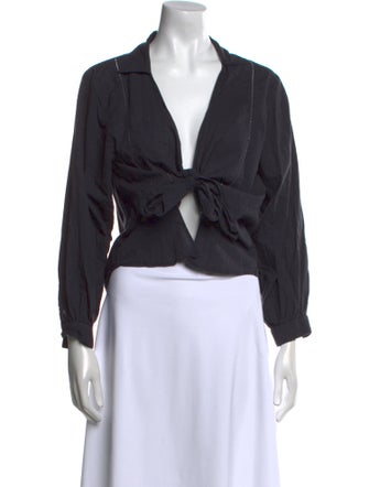 Gimaguas V-Neck Long Sleeve Crop Top