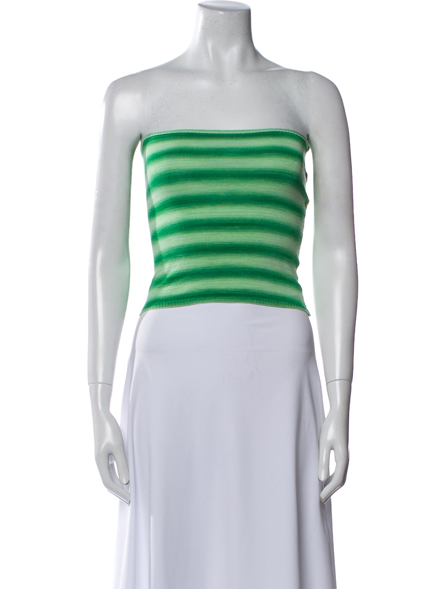 Gimaguas Striped Strapless Crop Top