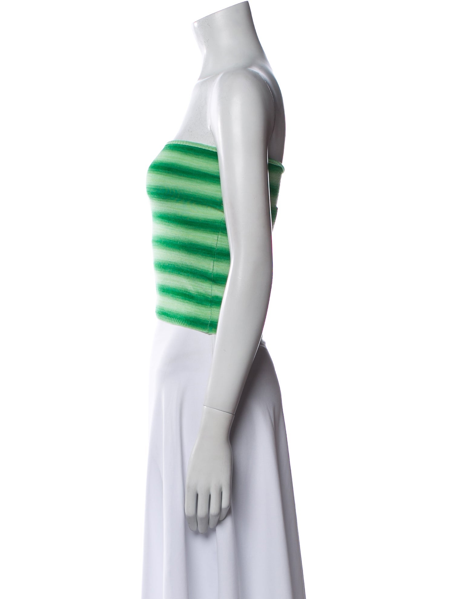 Gimaguas Striped Strapless Crop Top