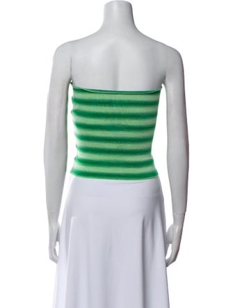 Gimaguas Striped Strapless Crop Top