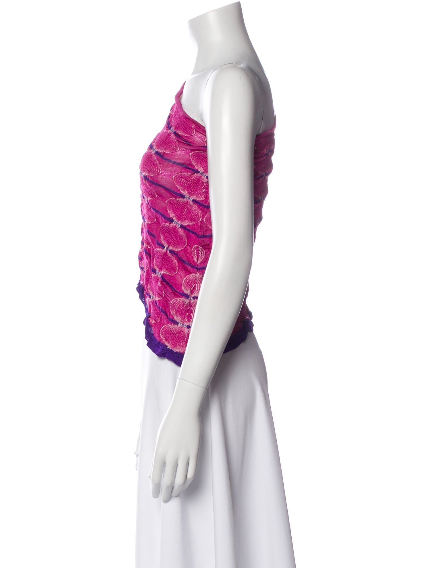 Gimaguas Printed One-Shoulder Crop Top