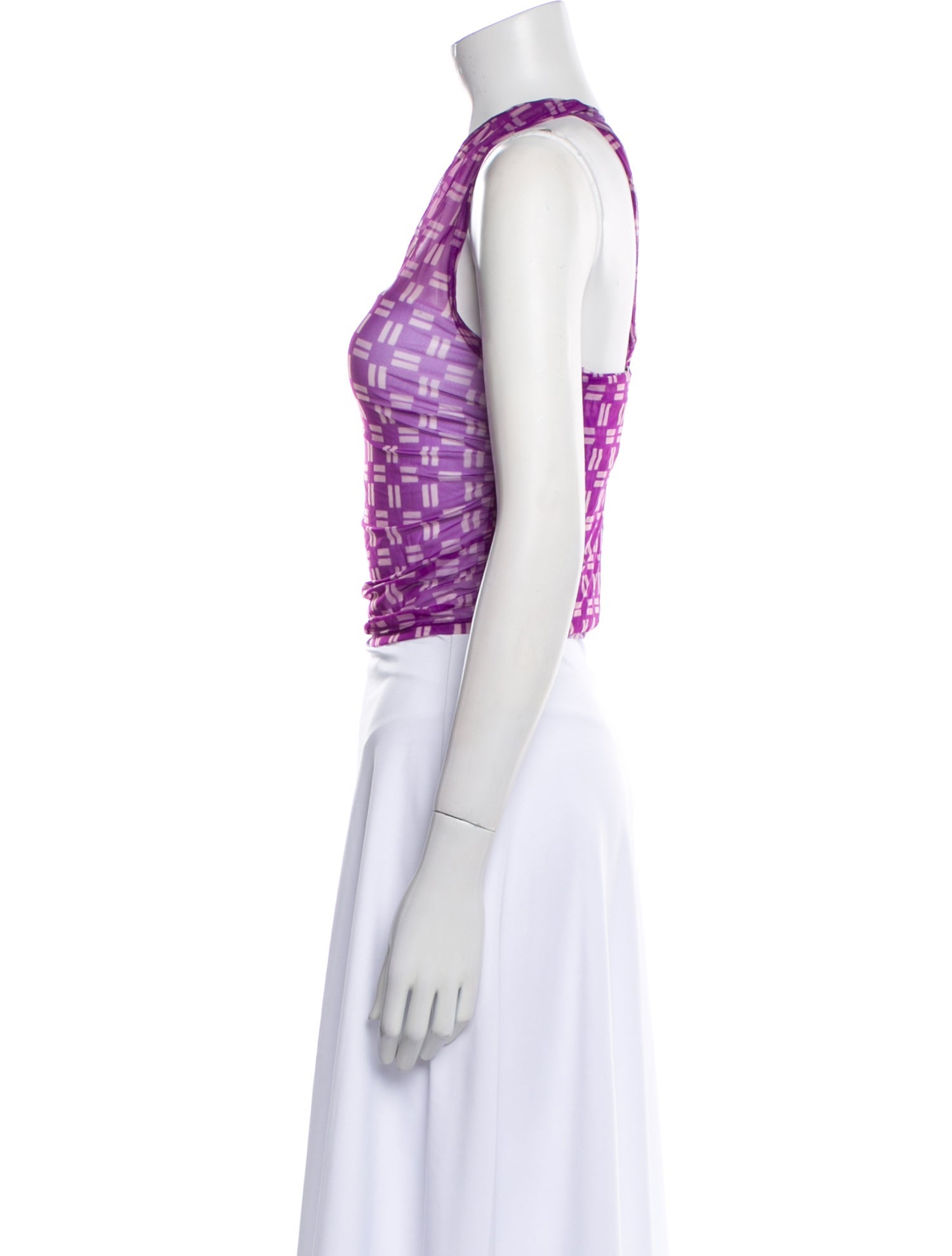 Gimaguas Printed One-Shoulder Crop Top