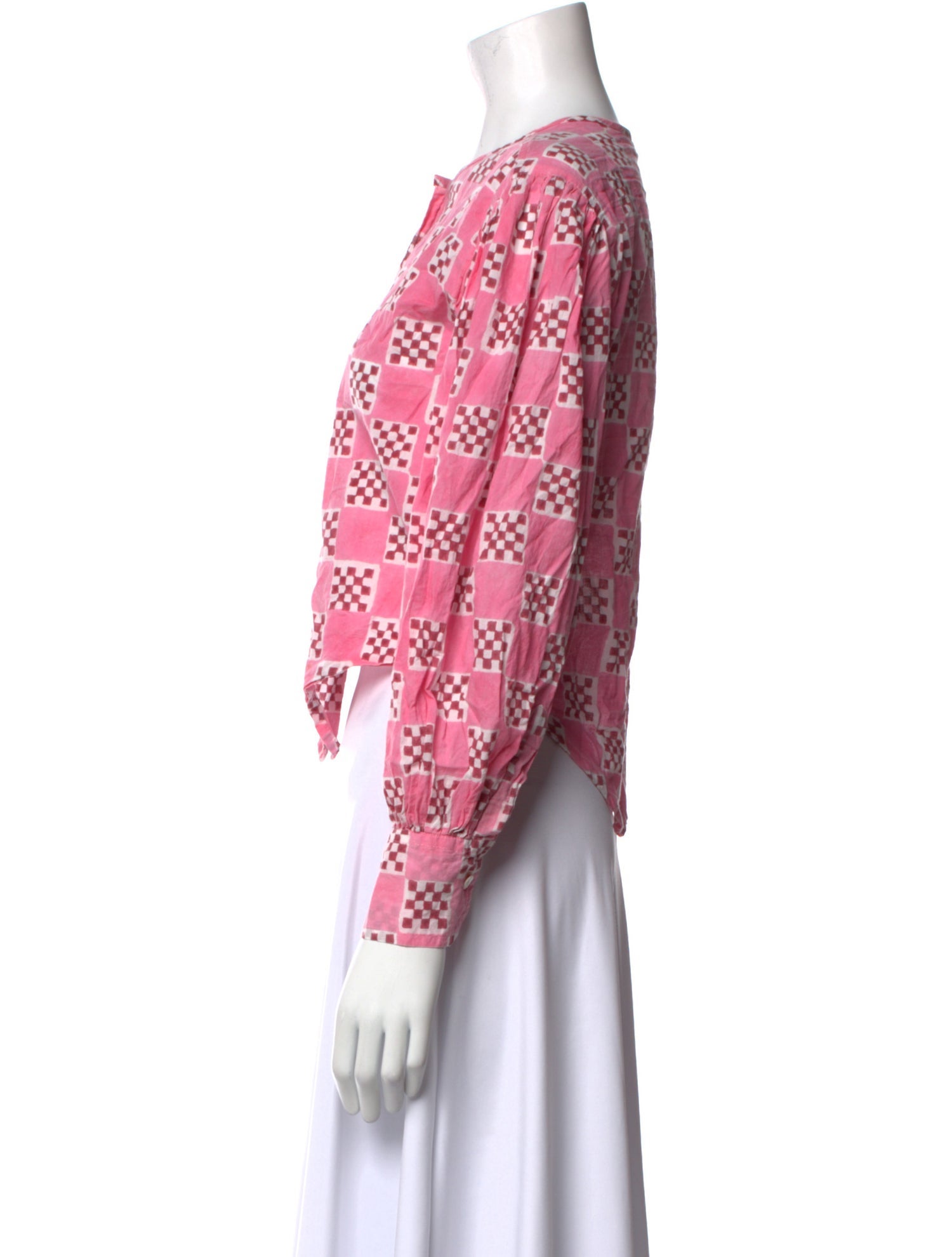 Gimaguas Plaid Print Crew Neck Crop Top