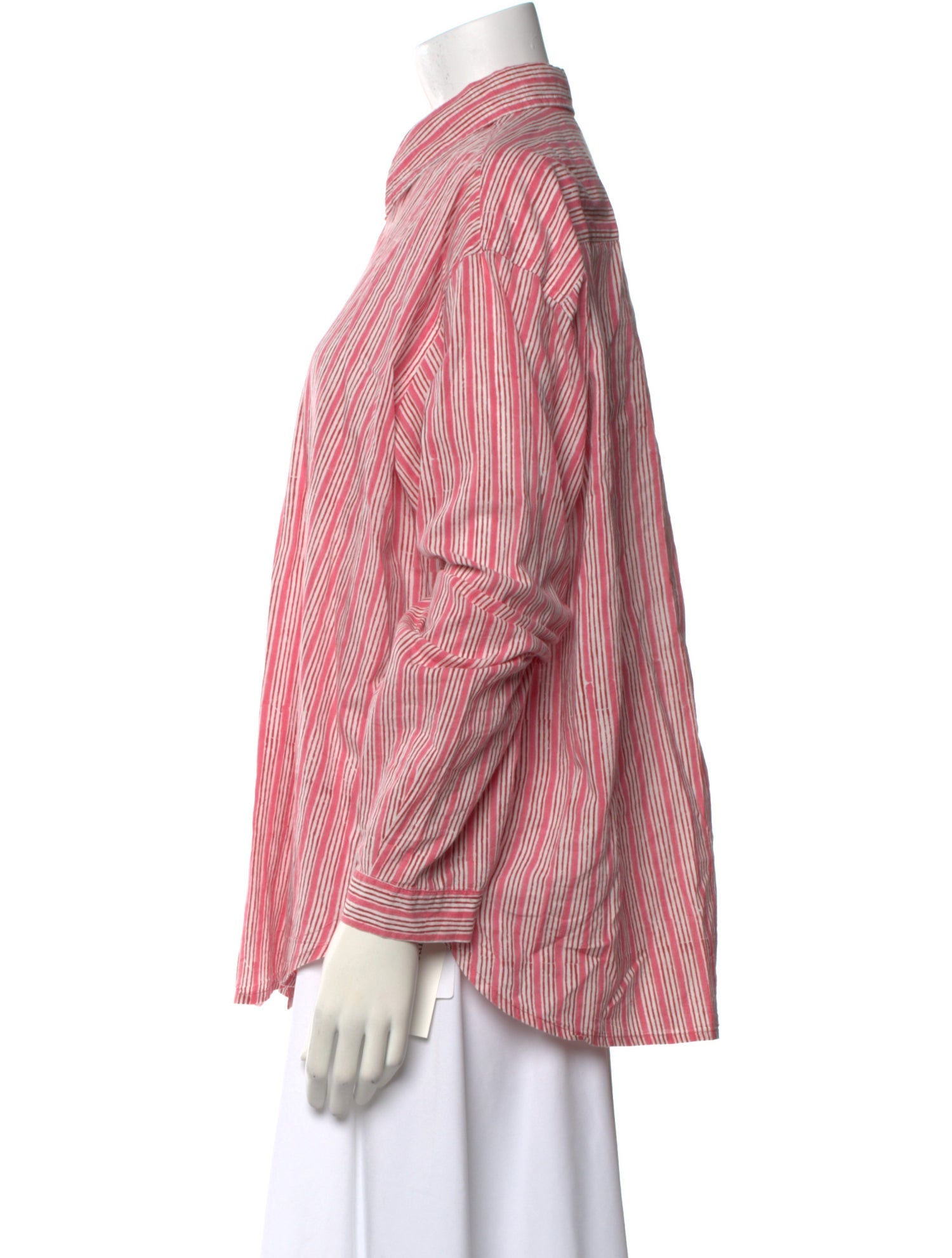 Gimaguas Striped Long Sleeve Button-Up Top