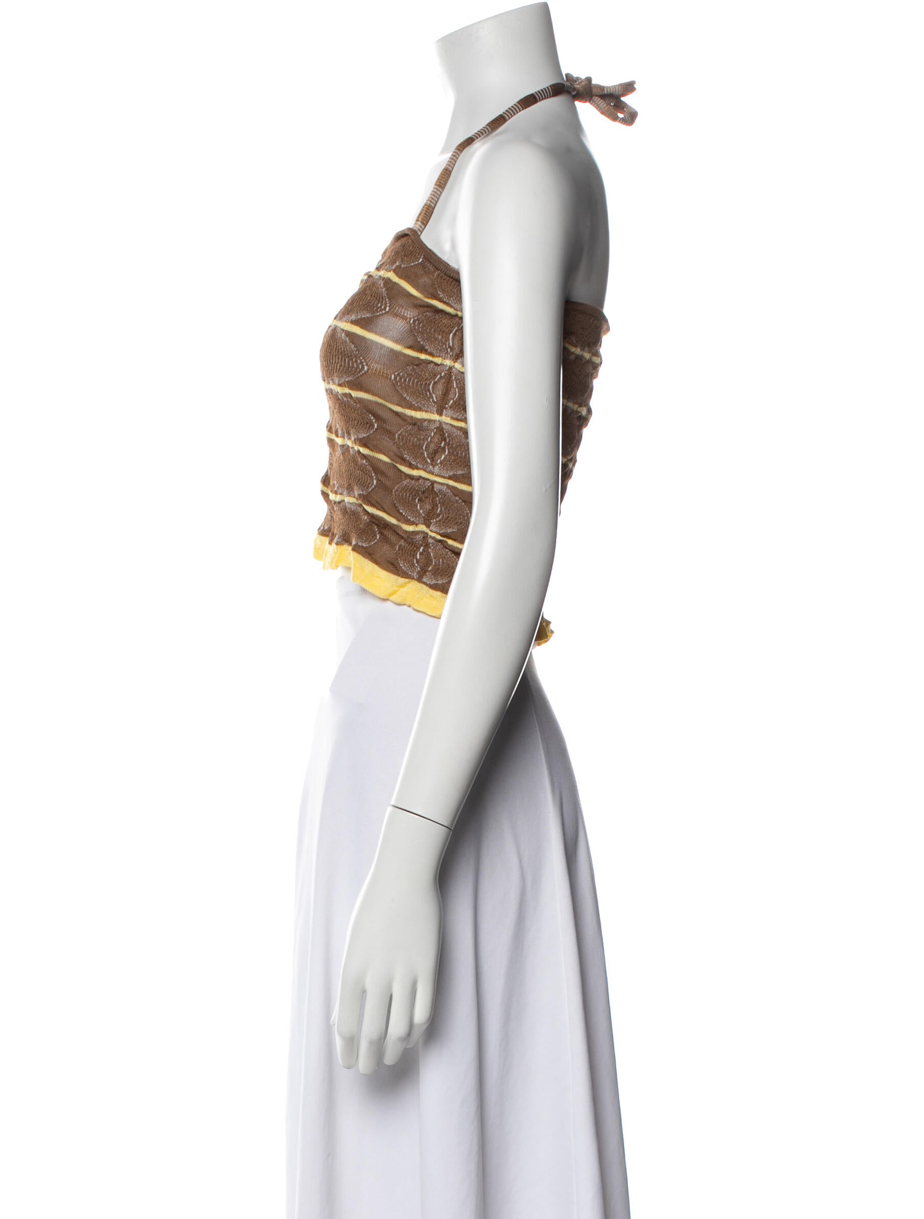 Gimaguas Printed Square Neckline Crop Top