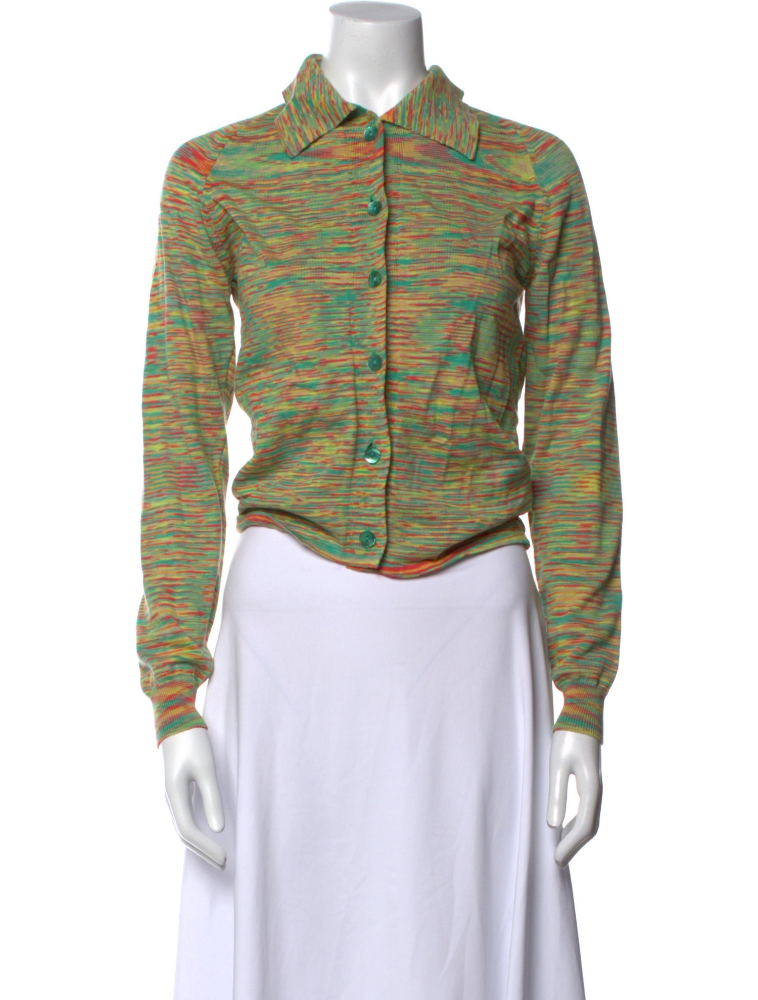 Gimaguas Printed Long Sleeve Crop Top