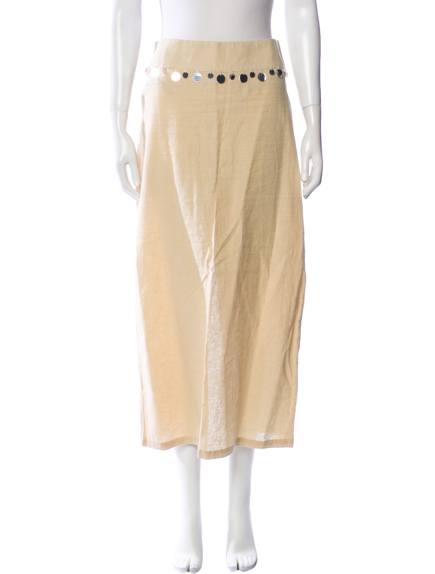 Gimaguas Beaded Accents Midi Length Skirt