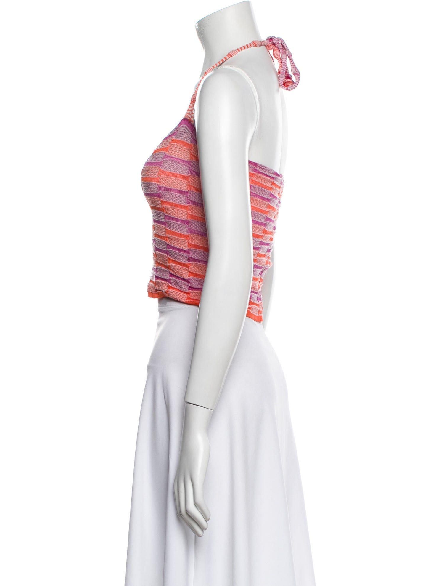 Gimaguas Striped Halterneck Crop Top