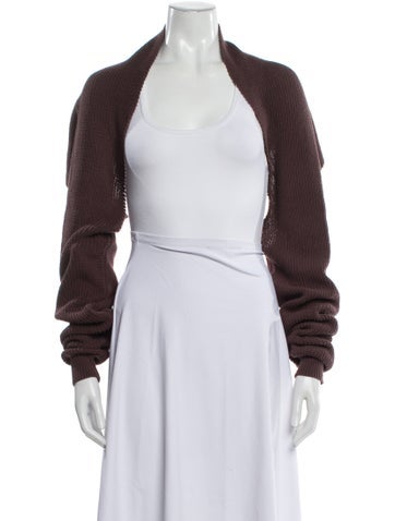 Pre-owned Gimaguas Open Front Sweater In Brown