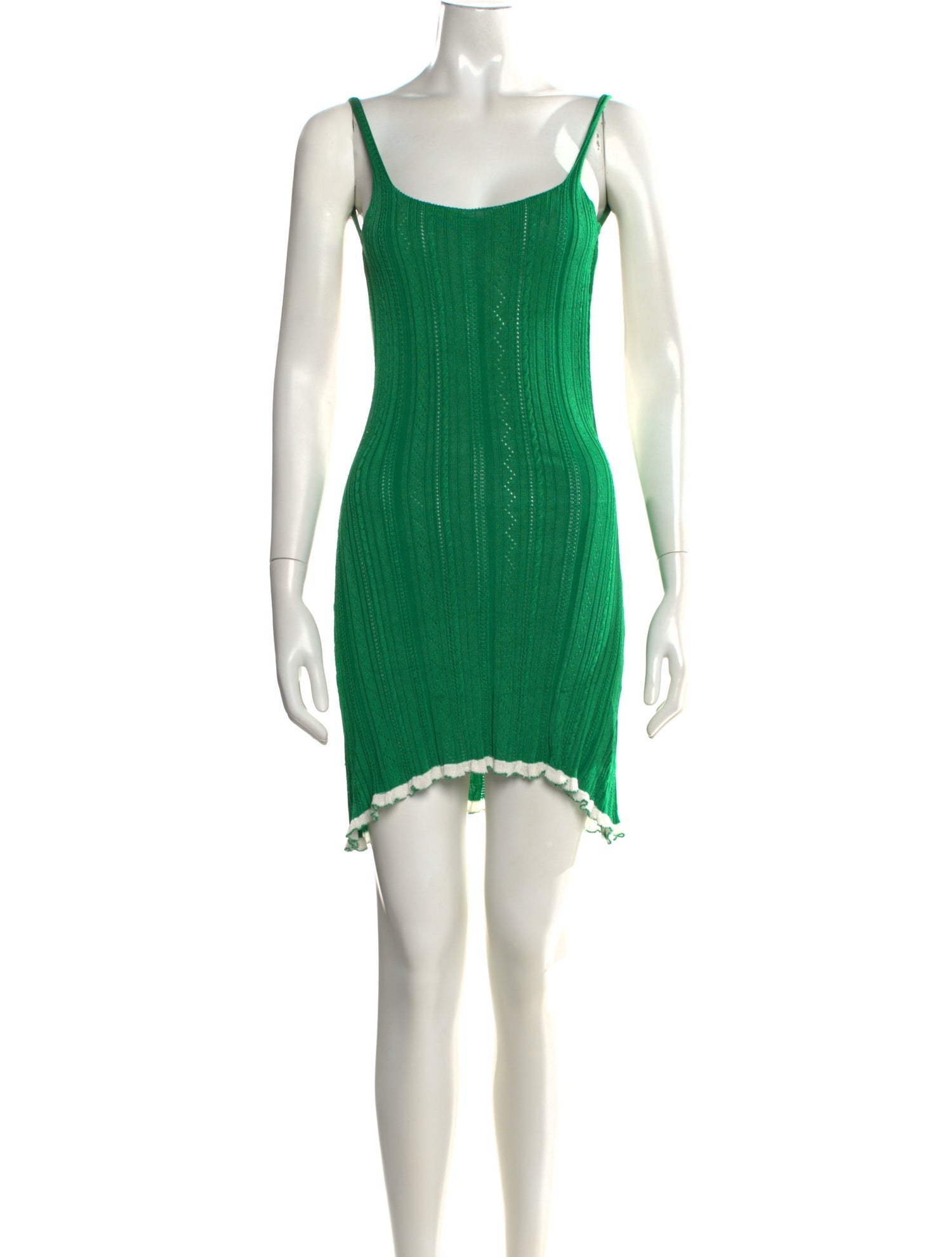 gimaguas green dress Gimaguas Green Striped Viscose Midi Dress Size M International
