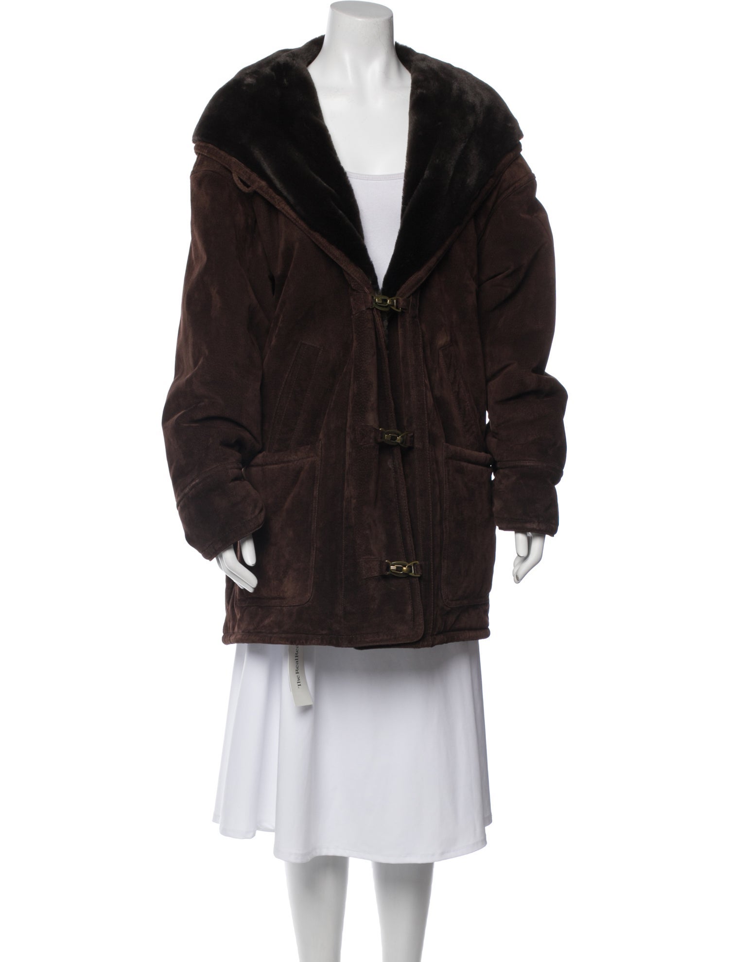 Gallery Leather Faux Fur Coat