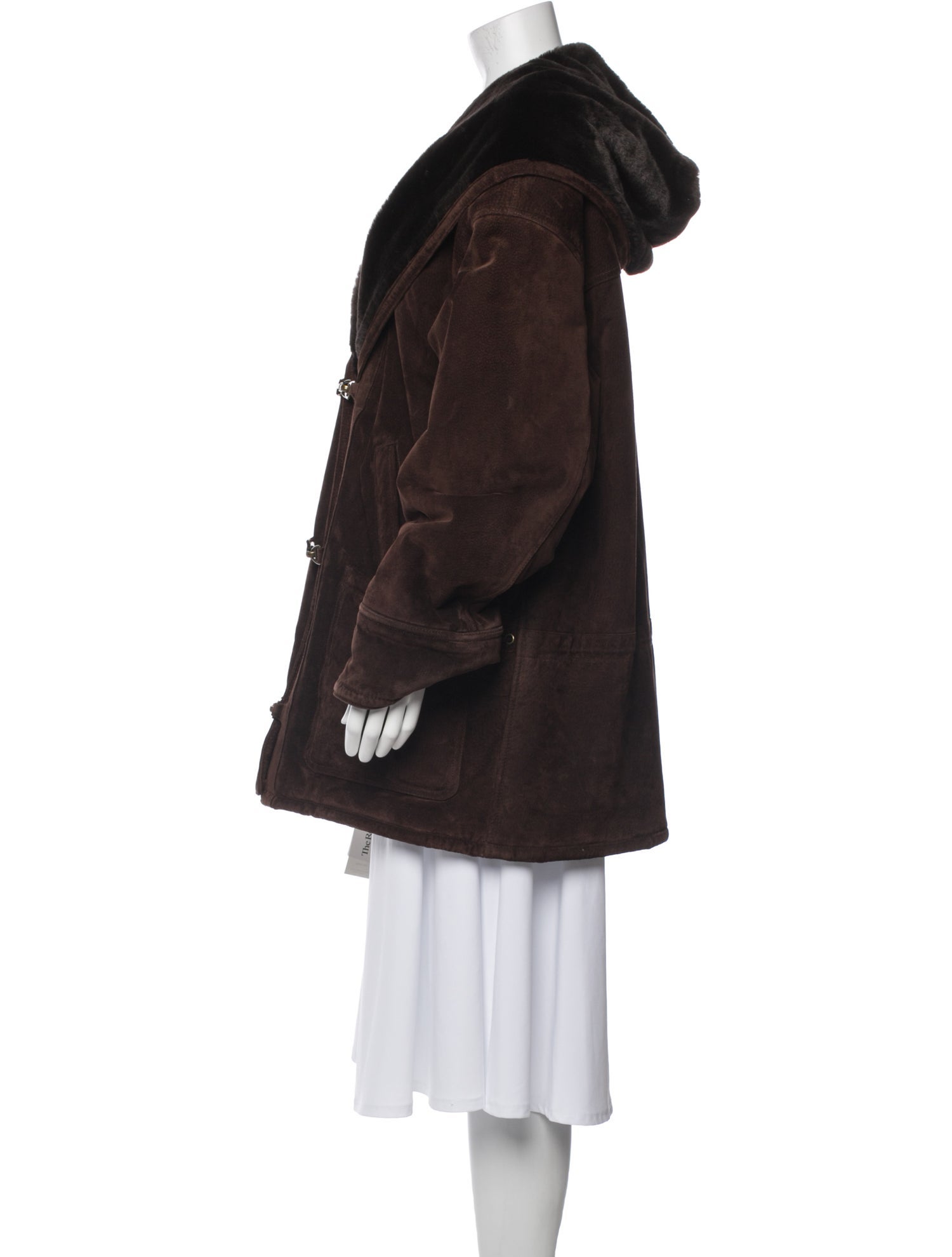 Gallery Leather Faux Fur Coat