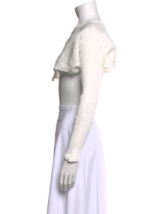 HaaT Scoop Neck Long Sleeve Crop Top