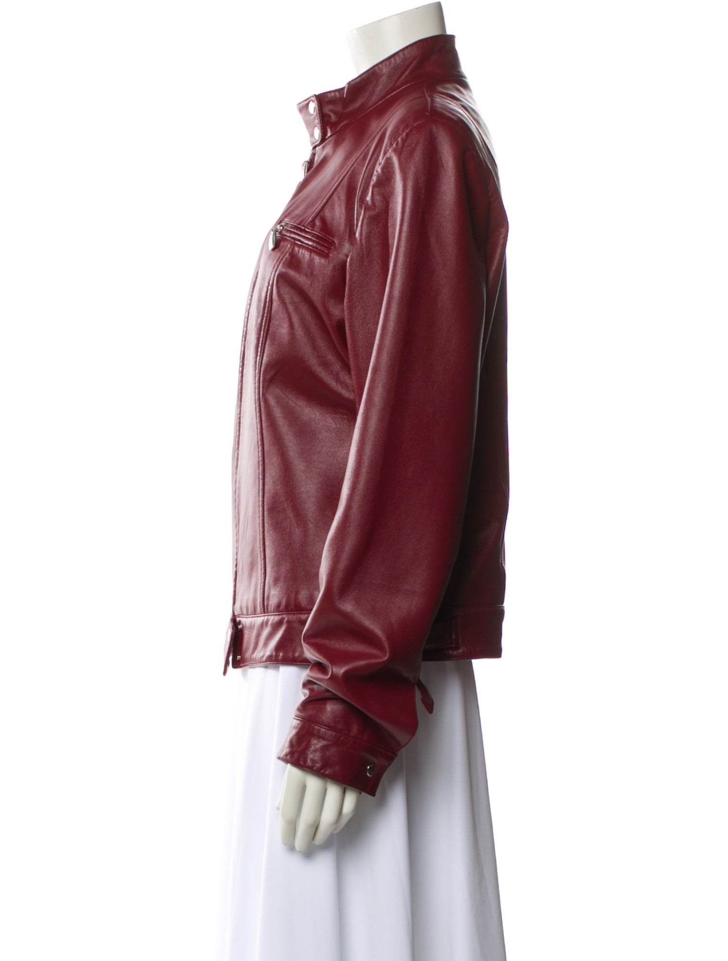 HUGO BUSCATI COLLECTION Vintage Leather Biker Jacket