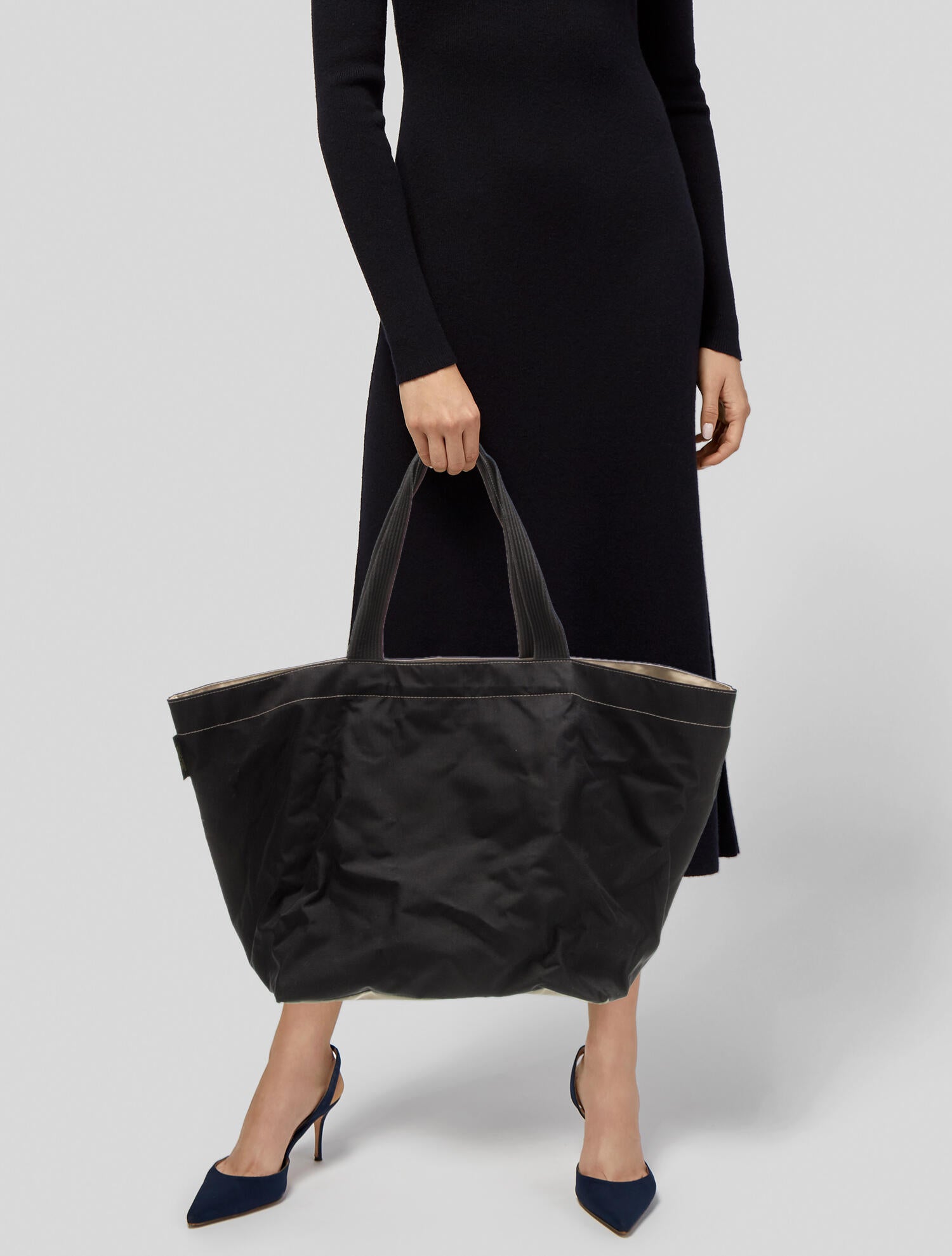 Hervé Chapelier Canvas Top Handle Bag