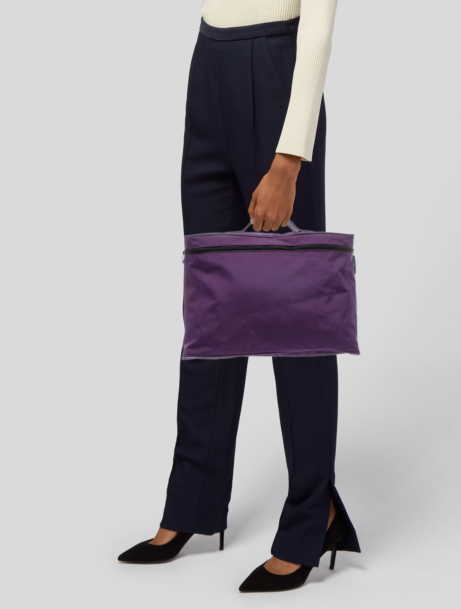 Hervé Chapelier Nylon Top Handle Bag