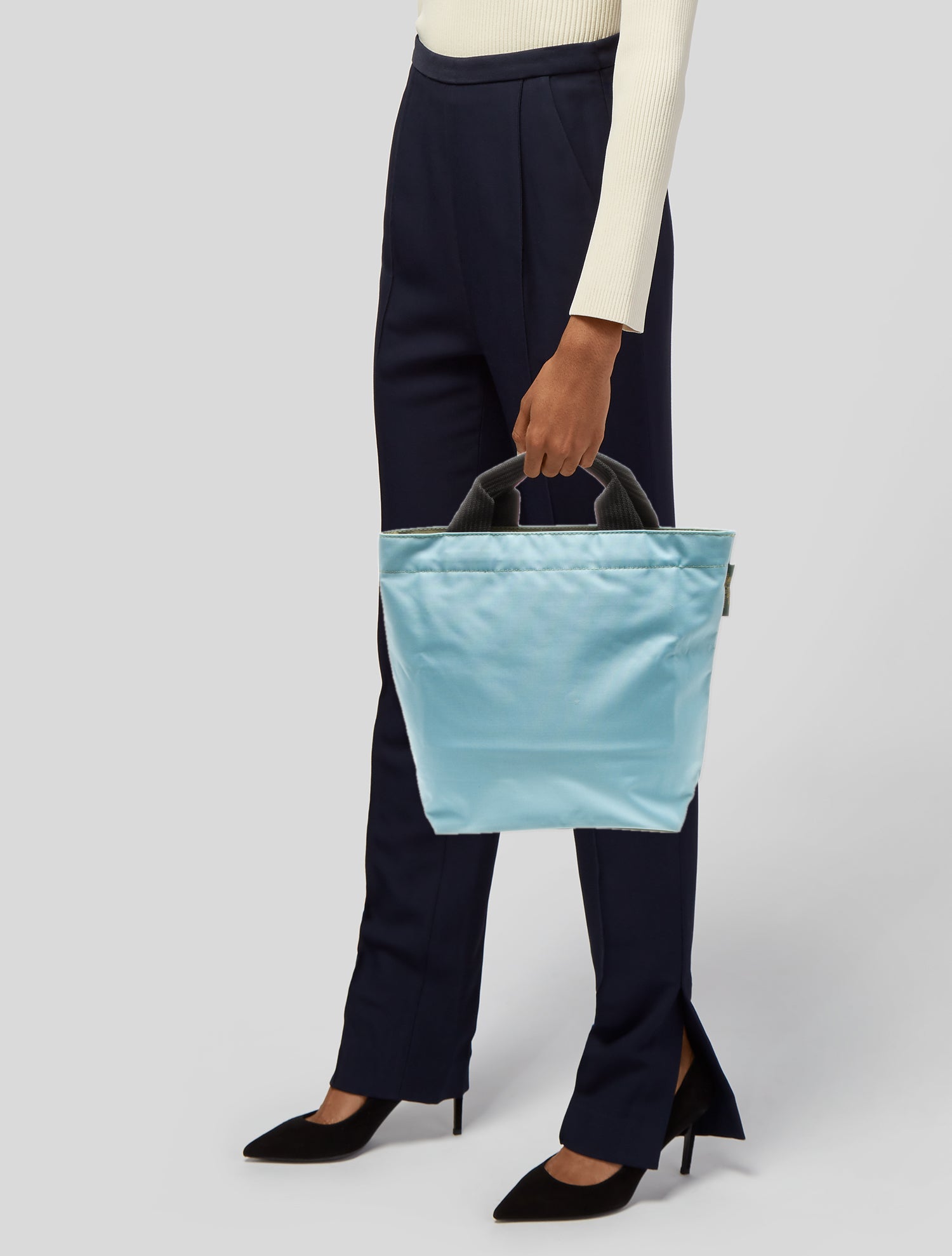 Hervé Chapelier Nylon Top Handle Bag